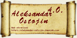 Aleksandar Ostojin vizit kartica